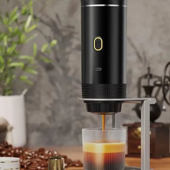 Wireless Electric Portable Espresso Coffee Machine for Car & Home Camping Coffee Maker 3-In-1 Capsule Powder Travel Coffee Maker